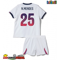 Camisa de Futebol Paris Saint-Germain Nuno Mendes #25 Equipamento Secundário Infantil 2026-27 Manga Curta (+ Calças curtas)